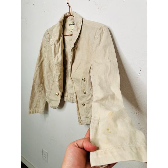 L’AGENCE Off-White 100% Cotton Structured Double-Breasted Wayne Jacket Blazer M - Picture 5 of 16